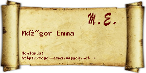 Mógor Emma névjegykártya