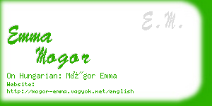 emma mogor business card